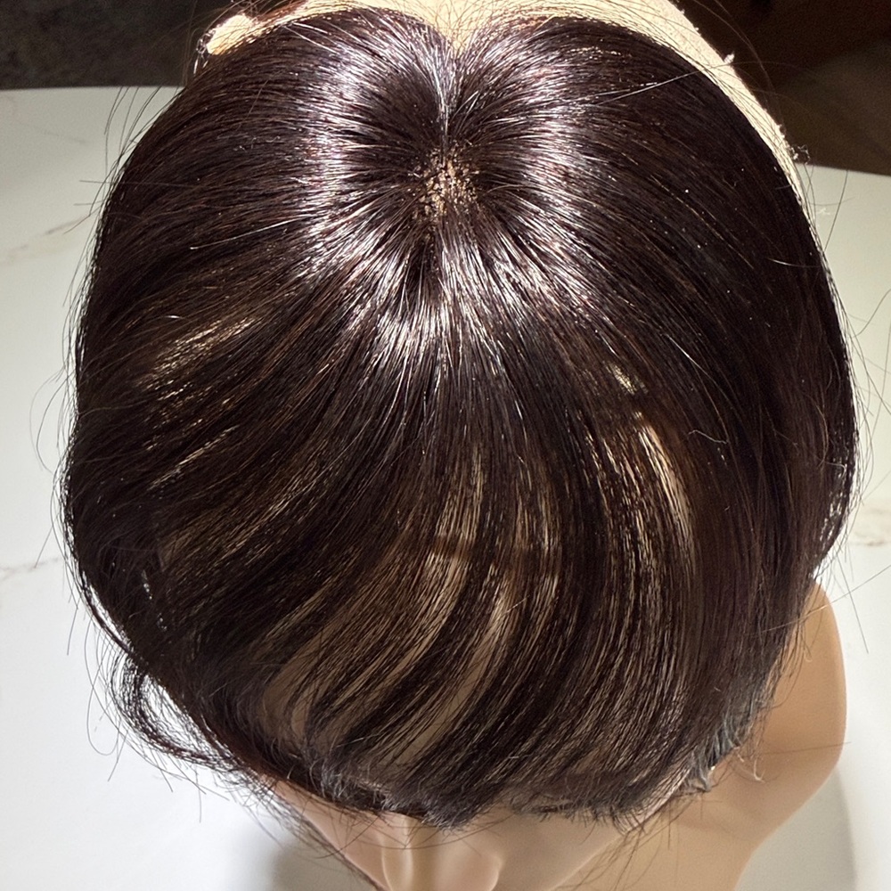 💯% HUMAN Hair, Curtain Bangs, Dark Brown/Almost Black - Picture 7 of 14
